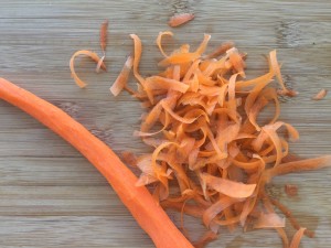 Carrot peelings.